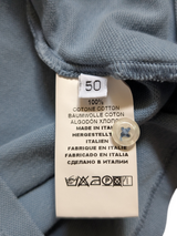 Gran Sasso Polo Shirt Pale Blue Floral Cotton Pique