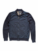 Barbour Hybrid Sweater/Jacket M Slim Navy Blue Cotton