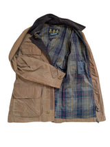 Barbour Coat S/M Tan Livingstone Waxed Cotton