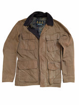 Barbour Coat S/M Tan Livingstone Waxed Cotton
