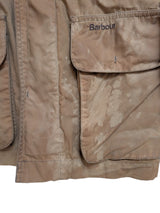 Barbour Coat S/M Tan Livingstone Waxed Cotton