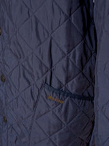 Barbour Jacket S/M Navy Blue Eksdale Padded Quilt Polyester