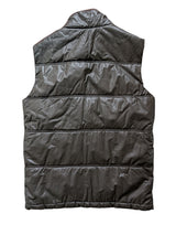John Lewis Waxed Puffer Vest/Gilet S/M Olive Brown Cotton