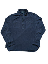 Ralph Lauren Heavy Popover Shirt L Heather Blue Cotton