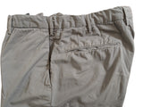 Incotex Trousers 34 Platinum Grey Flat Front Cotton/Elastan