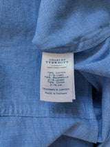 Charles Tyrwhitt Shirt M/L French Blue Cotton/Linen