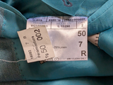 Canali Sport Coat 40R Teal Blue Herringbone Wool/Silk/Linen
