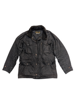 Barbour Jacket M Charcoal Brown Sapper Waxed Cotton