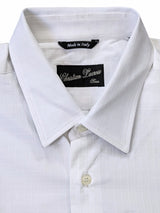 Christian Lacroix Rare Sample Shirt 16 White Textured Cotton