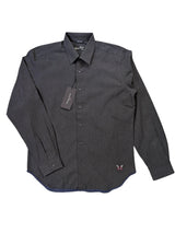 Christian Lacroix Rare Sample Shirt 16 Charcoal Microcheck Cotton
