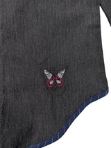 Christian Lacroix Rare Sample Shirt 16 Charcoal Microcheck Cotton