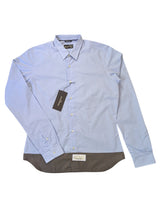 Christian Lacroix Rare Sample Shirt 16 Pale Blue Cotton