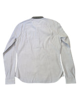 Christian Lacroix Rare Sample Shirt 16 Pale Blue Check Cotton