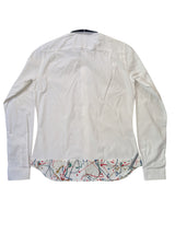 Christian Lacroix Rare Sample Shirt 16 Paint Splattered Hemmed Cotton