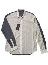 Christian Lacroix Rare Sample Shirt 16 White/Ink Back Cotton