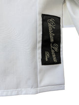 Christian Lacroix Rare Sample Shirt 16 White/Ink Back Cotton