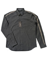 Christian Lacroix Rare Sample Shirt 16 Charcoal Grey Check Cotton