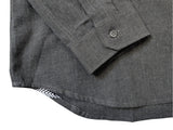 Christian Lacroix Rare Sample Shirt 16 Charcoal Grey Check Cotton