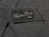 Christian Lacroix Rare Sample Shirt 16 Charcoal Grey Check Cotton