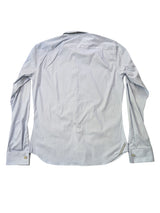 Christian Lacroix Rare Sample Shirt 16 Blue Striped French Cuffs Cotton