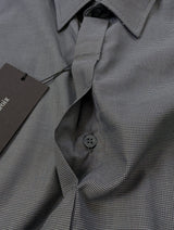 Christian Lacroix Rare Sample Shirt 16 Grey Check Unique Sleeved Cotton