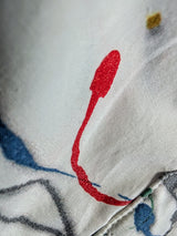 Christian Lacroix Rare Sample Shirt 16 White Paint Splattered Sleeved Cotton