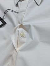 Christian Lacroix Rare Sample Shirt 16 White Paint Splattered Sleeved Cotton