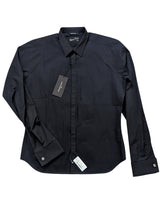 Christian Lacroix Rare Sample Shirt 16 Black Formal French Cuffs Cotton