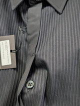 Christian Lacroix Rare Sample Shirt 16 Black Formal French Cuffs Cotton