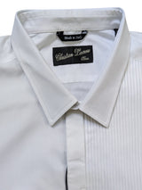 Christian Lacroix Rare Sample Shirt 16 White Formal Two-faced French Cuffs Cotton