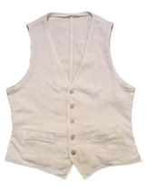 LBM 1911 Vest S/48 Ivory Cotton/Linen Weave