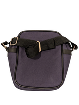 British Millerain Cross Body Bag Blue Waxed Cotton