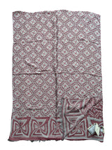 LBM 1911 Scarf Burgundy Wavy Geometric Pattern Modal