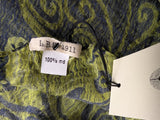LBM 1911 Scarf Green Damask Pattern Modal