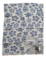 LBM 1911 Scarf Vanilla Blue Florals Cotton