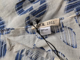 LBM 1911 Scarf Vanilla Blue Florals Cotton
