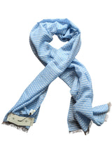 LBM 1911 Scarf SKU Blue Hash Tag Pattern Cotton/Silk