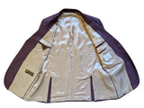 Baumler Loro Piana Blazer 40R Plum Weave Wool/Linen/Silk Tweed