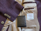 Baumler Loro Piana Blazer 40R Plum Weave Wool/Linen/Silk Tweed