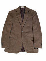 Pal Zileri Sport Coat 38R Brown Birdseye 2-button Wool/Cotton/Cashmere