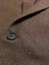 Pal Zileri Sport Coat 38R Brown Birdseye 2-button Wool/Cotton/Cashmere