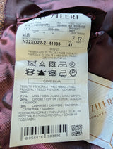 Pal Zileri Sport Coat 38R Brown Birdseye 2-button Wool/Cotton/Cashmere