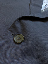 Hugo Boss Blazer Sport Coat 42R Navy Blue Hopsack Reda Wool