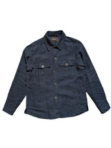 Oscar Jacobson Maverick Overshirt/Jacket L Slim Navy Blue Linen