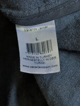 Oscar Jacobson Maverick Overshirt/Jacket L Slim Navy Blue Linen