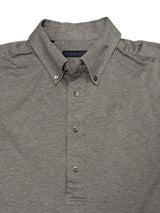 Thom Sweeney Popover Polo Shirt XXL Grey Cotton Pique