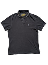 Barbour Steve McQueen Polo Shirt L Slim Black Cotton Pique