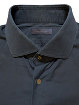Thom Sweeney Shirt L Navy Blue Cotton