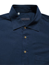 Thom Sweeney Buttoned Polo Shirt XL Dark Royal Blue Cotton Pique