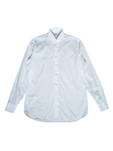 Pino Borriello Shirt 15.75 White Wide Spread Collar Pure Cotton